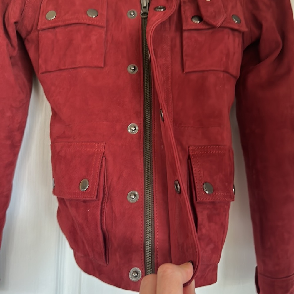 Red Suede Jacket - Picture 2 of 4